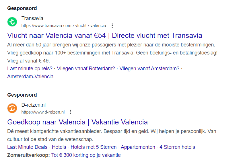 SEA zoekresultaten onderdeel van zoekmachine marketing