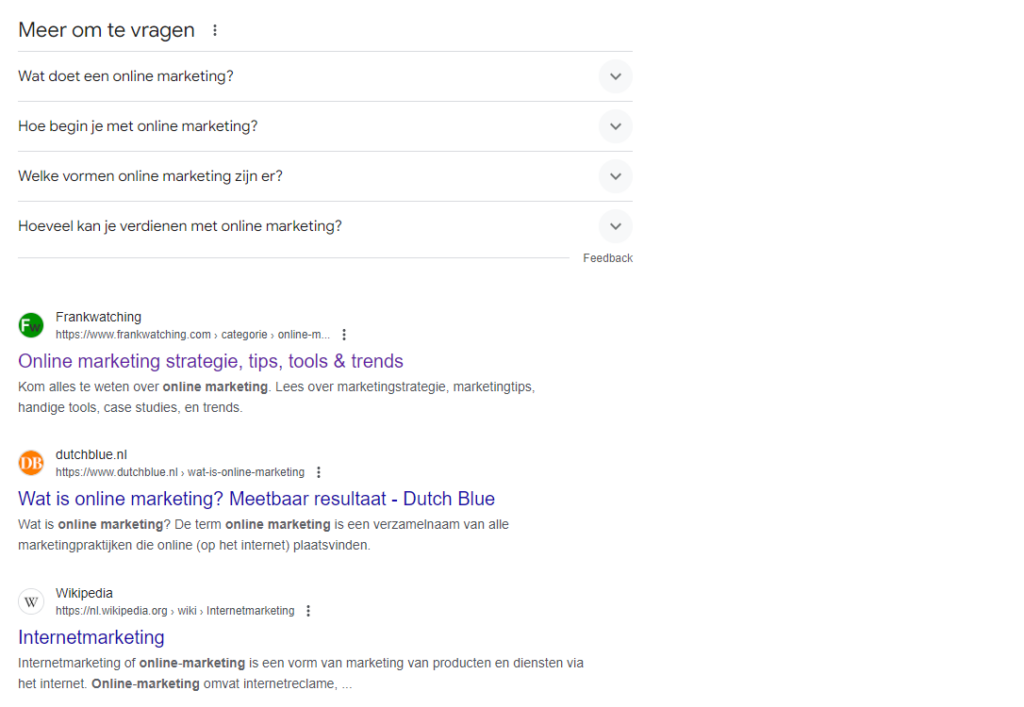 SERP en SERP features