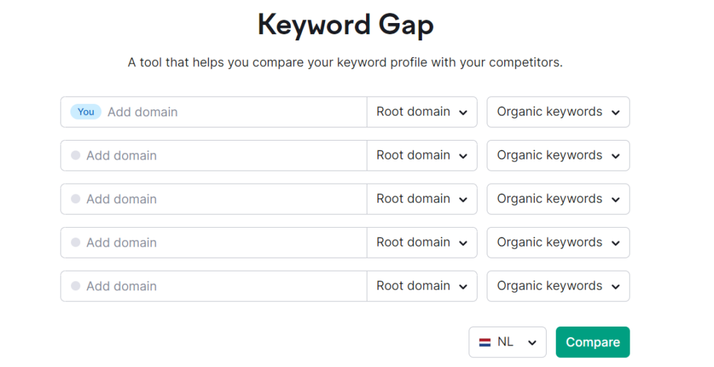 Vind zoekwoordideeën bij de concurrenten