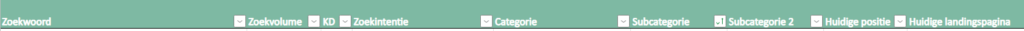 Zorg voor een handige filterfuncties voor jouw zoekwoordonderzoek